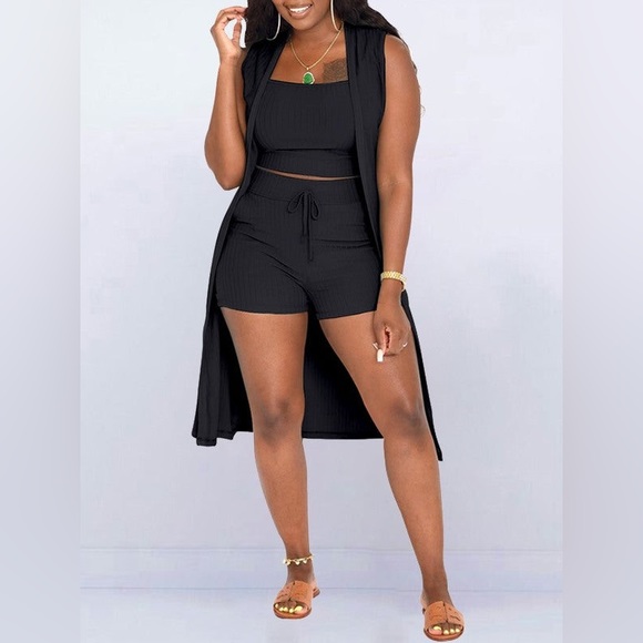 Lime Green 3 PC Solid Ribbed Set - Picture 4 of 11